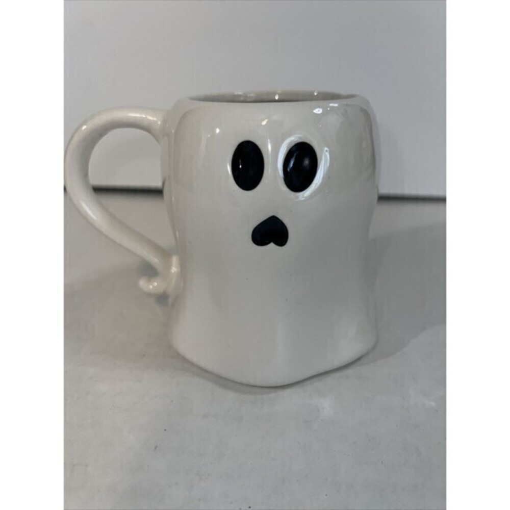 Ghost Coffee Tea Mug 15oz Ivory White Halloween Way To Celebrate Spooky Spook